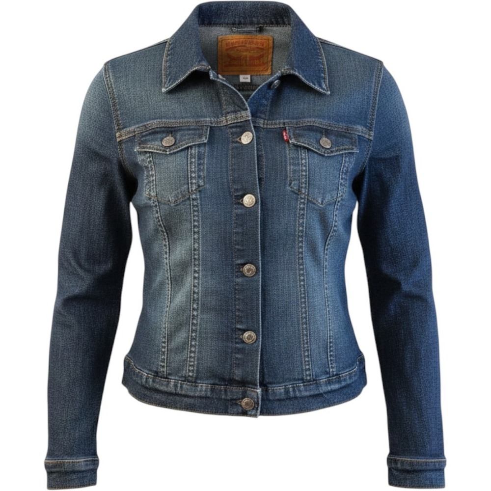 Vintage Y2K Miss Sixty Jacket Womens Large RARE Metallic Denim Made In Italy